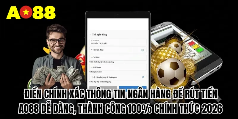 Điền chính xác tài khoản ngân hàng để có thể rút tiền thuận lợi